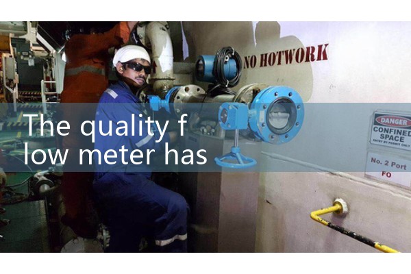 The mass flow meter has entered the water